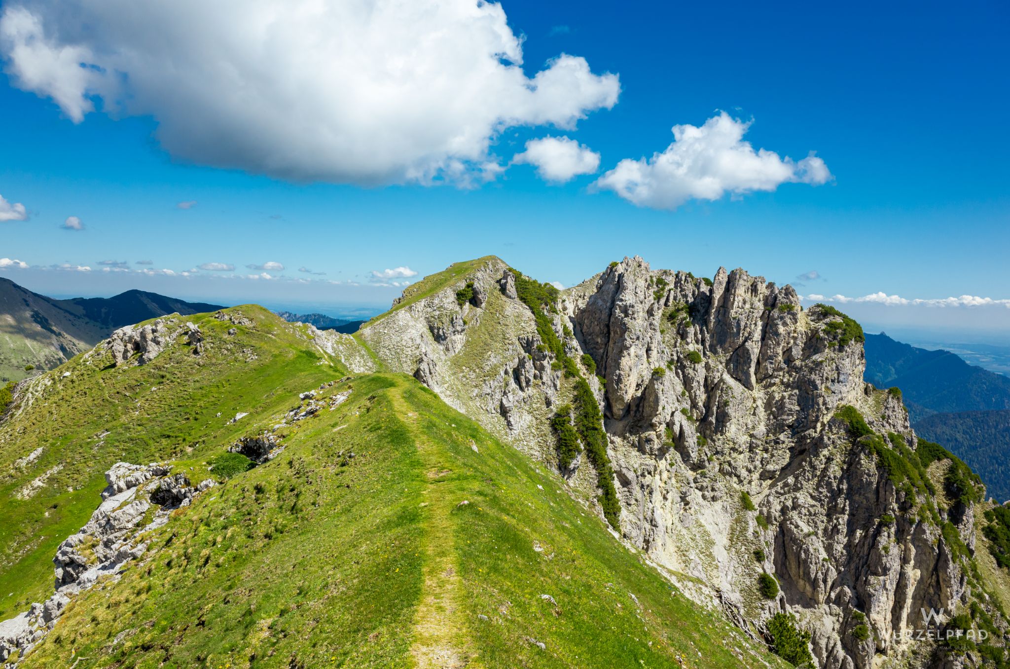 Am Grassattel vor dem Gipfel